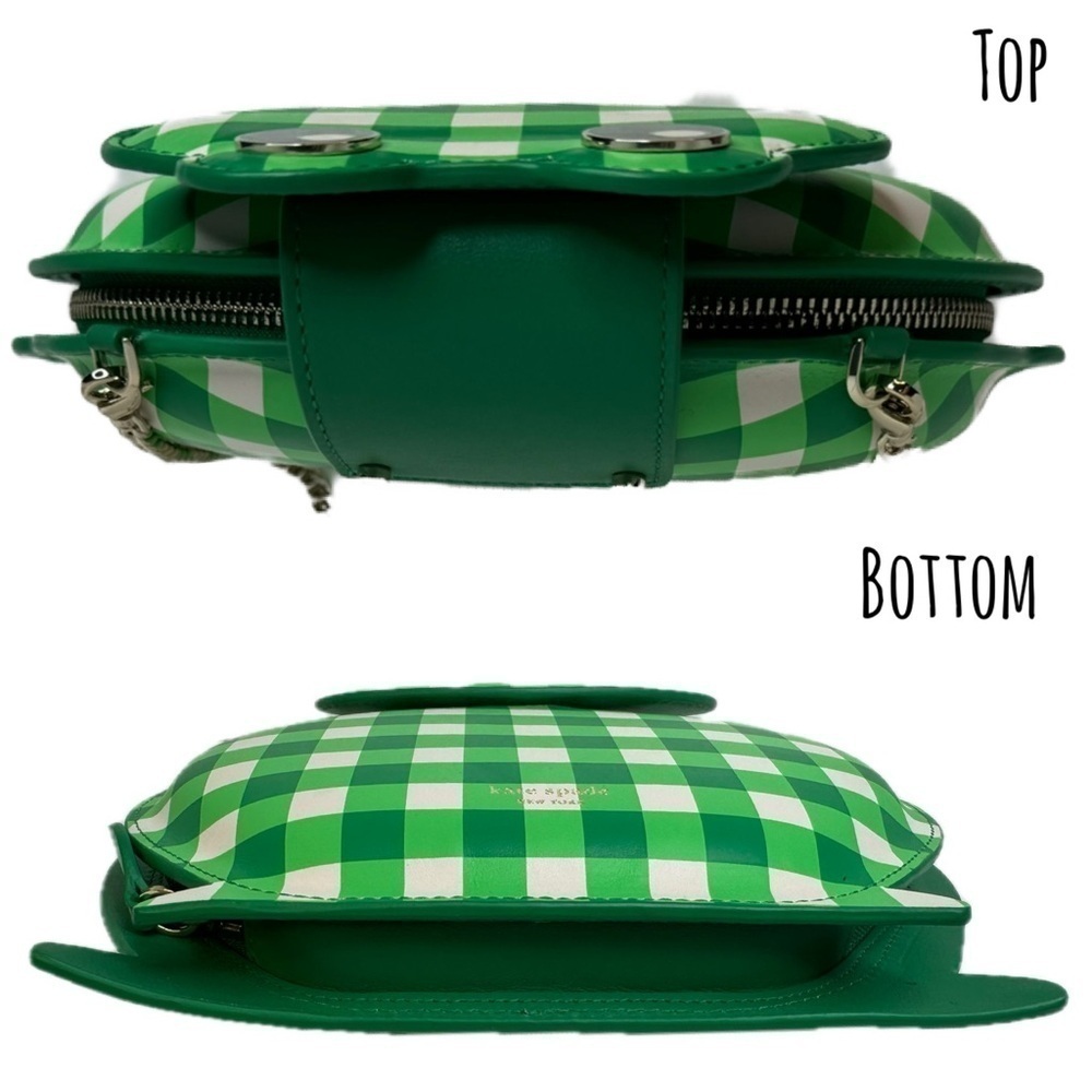 Kate Spade NY Green Gingham Hoppkins Frog Plaid Crossbody Bag NWT! - Picture 9 of 16